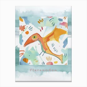 Cute Muted Pteranodon Dinosaur 1 Poster Canvas Print