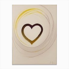 Infinity Heart 1, Symbol Abstract Painting Canvas Print