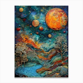 Earth And Space Canvas Print