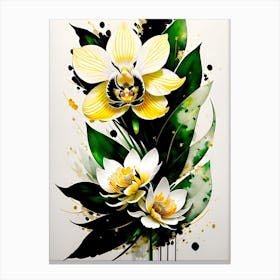 Yellow Orchids Canvas Print