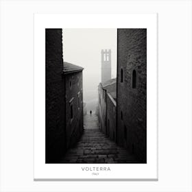 Poster Of Volterra, Italy, Black And White Analogue Photography 2 Canvas Print