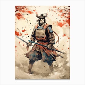 Samurai Rinpa School Style Illustration 1 Canvas Print