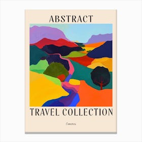 Abstract Travel Collection Poster Comoros 2 Canvas Print