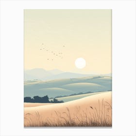 The South Downs Way England 4 Hiking Trail Landscape Canvas Print