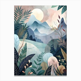 Landscape Watercolor Illustration Canvas Print