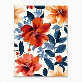 Seamless Floral Pattern 52 Canvas Print