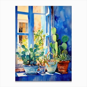 Cactus In The Window 1 Canvas Print