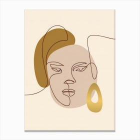 Woman'S Face Canvas Print