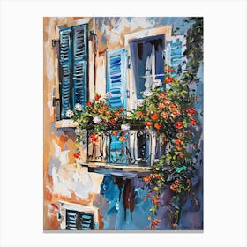 Balcony Painting In Split 2 Canvas Print