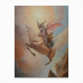 Dragon On A Horse Canvas Print