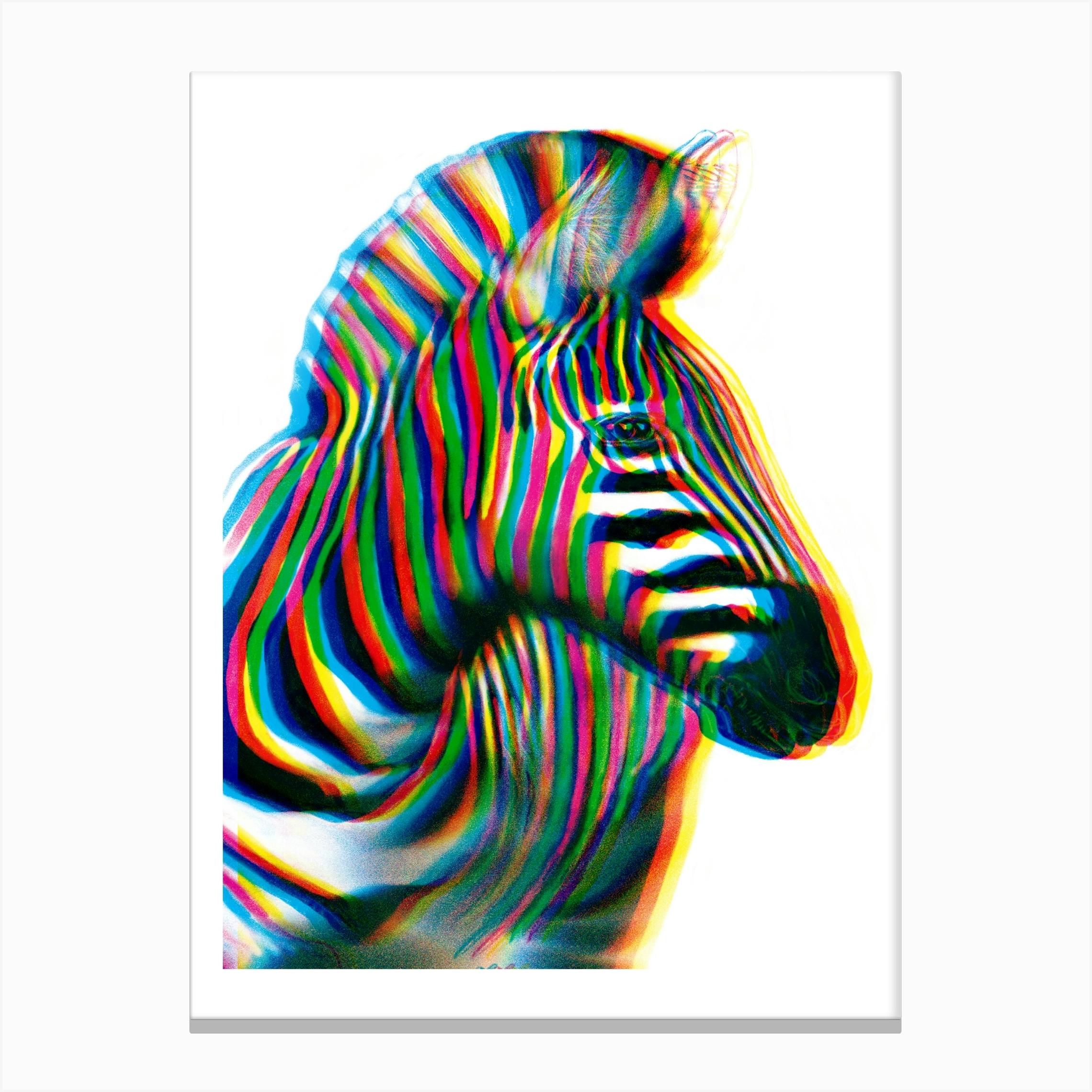 Zebra and Foal Canvas Animal Kingdom Landscape Wall Art Picture Home Decor