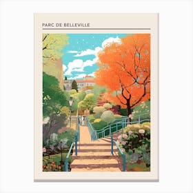 Parc De Belleville Paris France Canvas Print