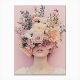 Flowers On The Head Canvas Print