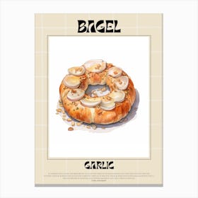 Garlic Bagel 3 Canvas Print