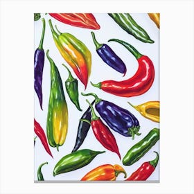 Poblano Pepper Marker vegetable Canvas Print