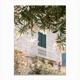 Floral street | Italian summer | Ostuni | Italy Canvas Print