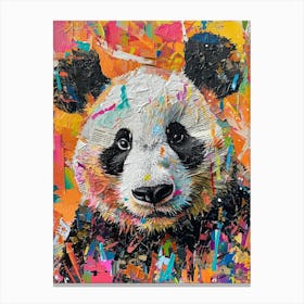 Kitsch Panda Collage 2 Canvas Print