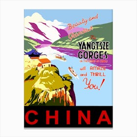 China, Cruising The Yangtzse River Canvas Print