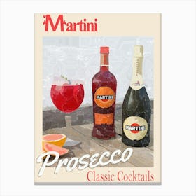 Martini Prosecco – Classic Cocktails Canvas Print