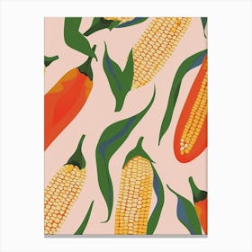 Abstract Corn Pattern Illustration 3 Canvas Print