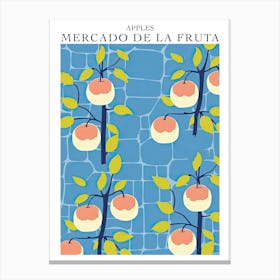 Mercado De La Fruta Apples Illustration 6 Poster Canvas Print