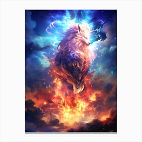 Wolf In The Sky Canvas Print