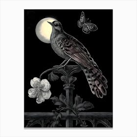 Dark Gothic Pheasant Canvas Print