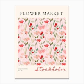 Flower Market Stockholm Canvas Print