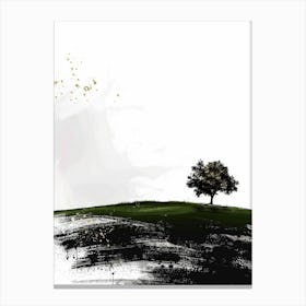 Tree On A Hill 2 Canvas Print