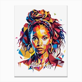 Alicia Keys 02 Portrait Music WPAP Pop Art Canvas Print