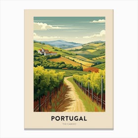 The Camino Portugal 1 Vintage Hiking Travel Poster Canvas Print