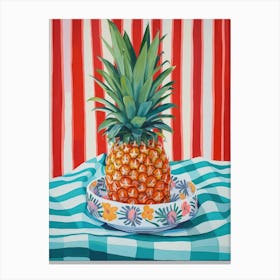 Pineapple Fruit Summer Illustration 2 Canvas Print
