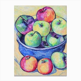Apple Vintage Sketch Fruit Canvas Print