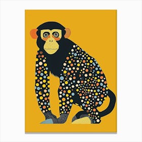 Yellow Bonobo 4 Canvas Print