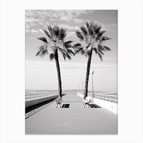 Cannes, France, Photography In Black And White 4 Canvas Print
