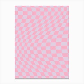 Checkerboard Twist Purple And Pink Canvas Print