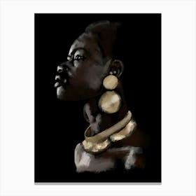 Portrait Of African Woman Canvas Print