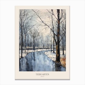 Winter City Park Poster Tiergarten Berlin 3 Canvas Print