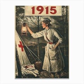 Aihrgdesign A Vintage Poster Promoting Red Cross Relief Effor 9f1b736d 9239 47d2 8f19 Bf0ff4c3d0fd 2 Canvas Print