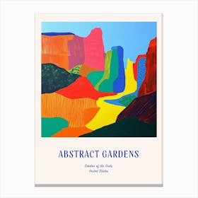 Colourful Gardens Garden Of The Gods Usa 2 Blue Poster Canvas Print