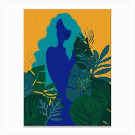 Naturist Blue Canvas Print