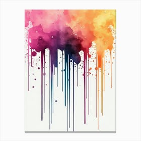 Watercolor Splatter Painting Canvas Print