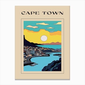 Minimal Design Style Of Cape Town, South Africa 1 Poster Canvas Print