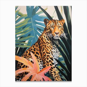 Leopard 8 Tropical Animal Portrait Canvas Print