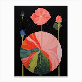 Amaryllis 4 Hilma Af Klint Inspired Flower Illustration Canvas Print
