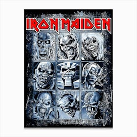 Trends International Iron Maiden Barnwood Lattice Wall Poster Canvas Print