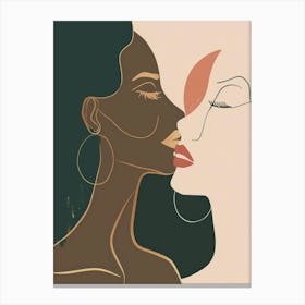 Two Women Kissing 12 Canvas Print