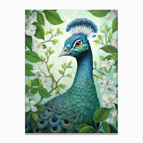 Blue Peacock Leinwandbild