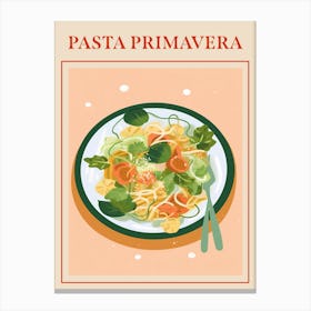 Pasta Primavera Italian Pasta Poster Canvas Print