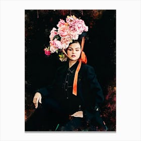 Flower Hat selena gomez Canvas Print